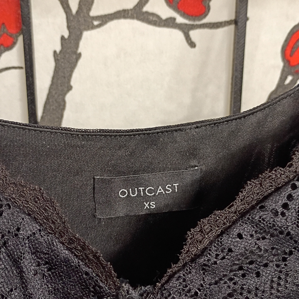 Black Lace-Up Women's Lingere - Picture 3 of 9